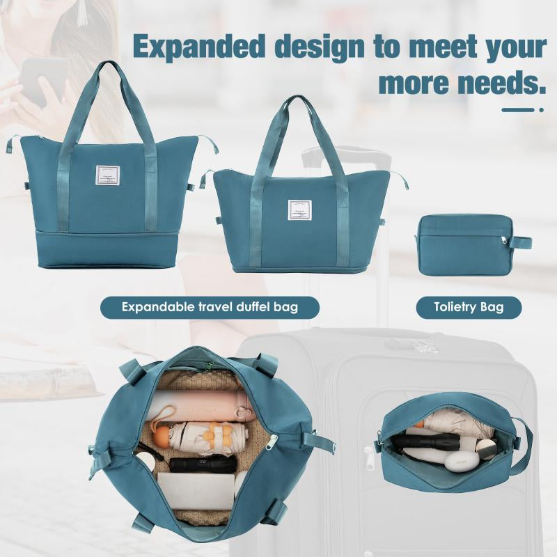 Softside Expandable 3-Piece Luggage Set with Luggage Bag, Upright Rotating Soft Shell, Lightweight Travel Luggage Set, Soft Edge Design, No Hard Edges, Can Be Flattened, Saving Storage Space Durable Luggagesets