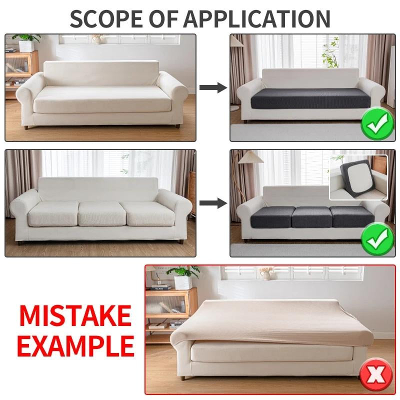 Upgraded All-Season Elastic Sofa Cushion Cover, a Simple and Modern Non-Slip Sofa Slipcover, Suitable for L-Shaped Sofas and 1, 2, 3, 4-Seater Sofas as a Living Room Sofa Protector