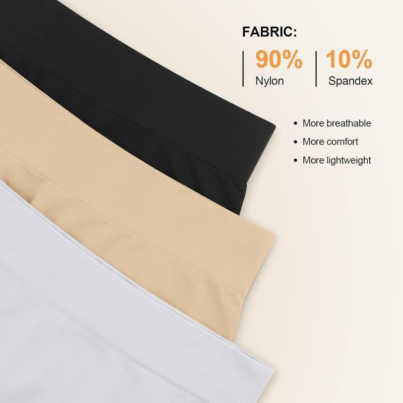 3 Pack Slip Shorts for Women under Dress Comfortable Smooth Boyshorts Panties Biker Shorts