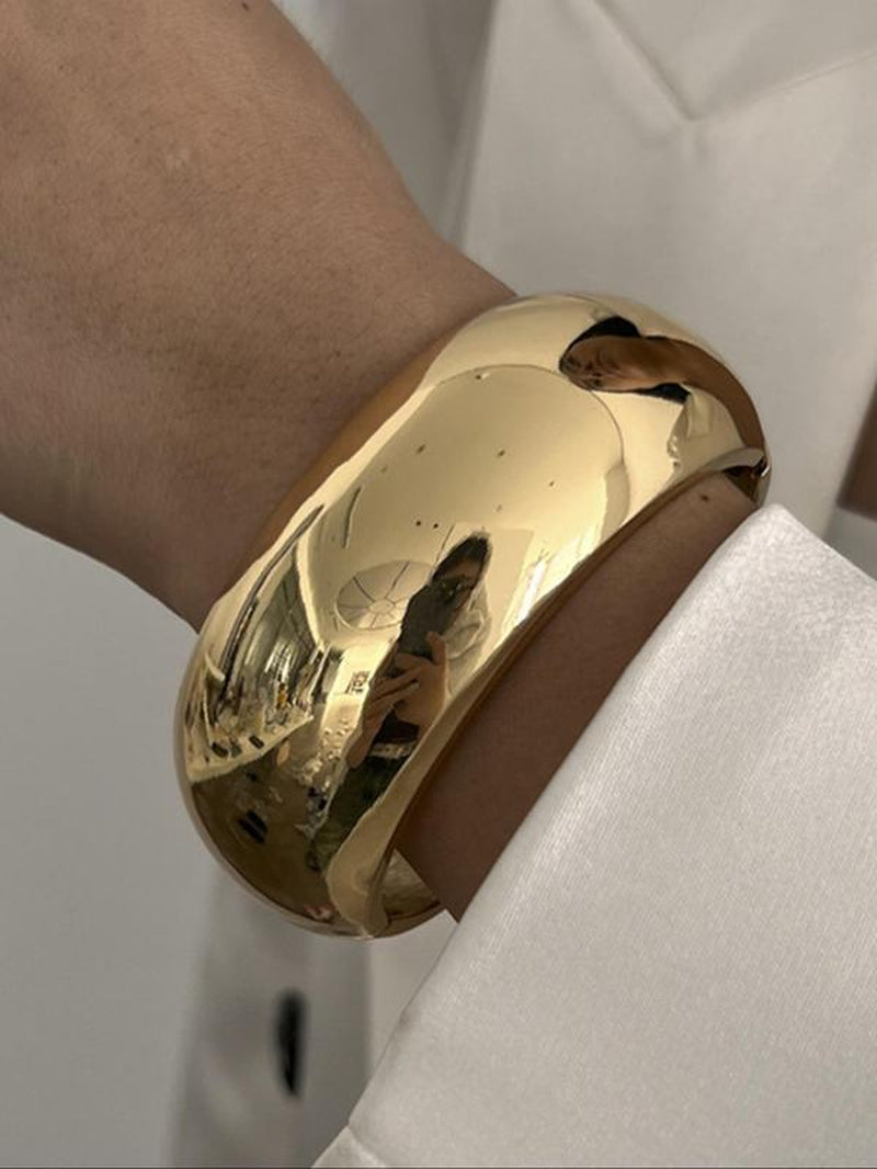 Women'S Irregular Geometric Design Cuff Bangle, Fashion Jewelry for Party, Daily Clothing Decor, Trendy All-Match & Exquisite Jewelry for Birthday Gift