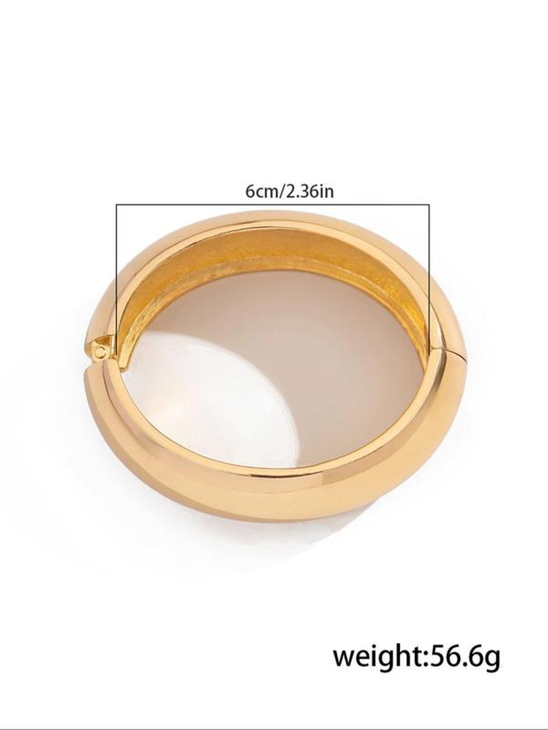 Women'S Irregular Geometric Design Cuff Bangle, Fashion Jewelry for Party, Daily Clothing Decor, Trendy All-Match & Exquisite Jewelry for Birthday Gift