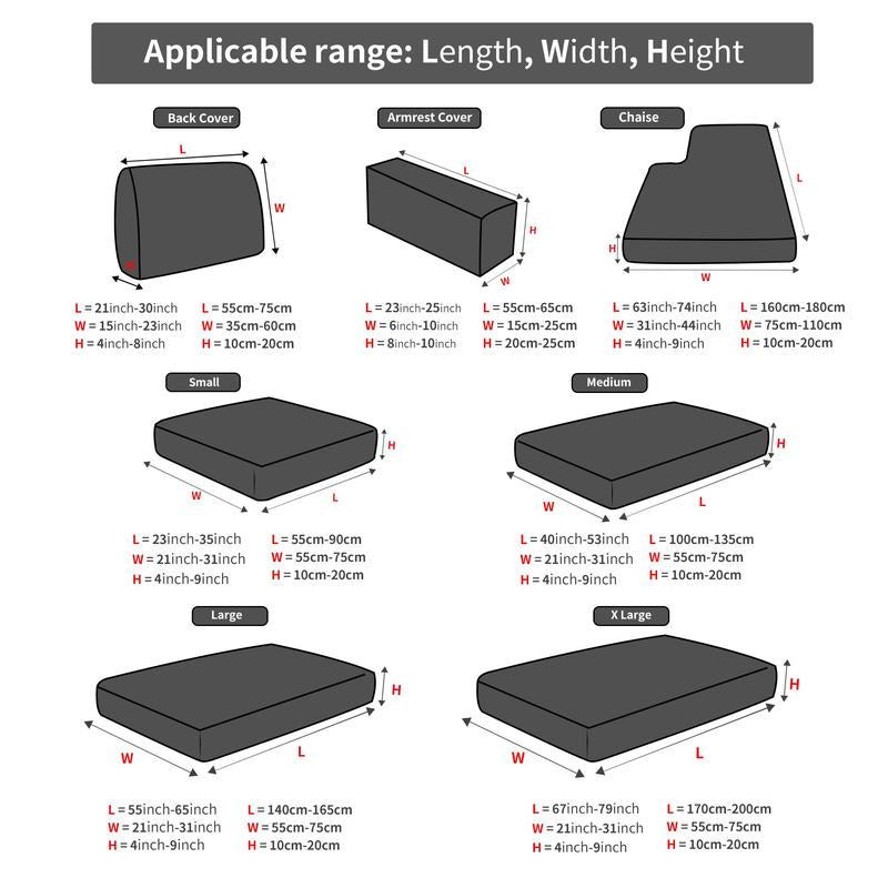 Upgraded All-Season Elastic Sofa Cushion Cover, a Simple and Modern Non-Slip Sofa Slipcover, Suitable for L-Shaped Sofas and 1, 2, 3, 4-Seater Sofas as a Living Room Sofa Protector