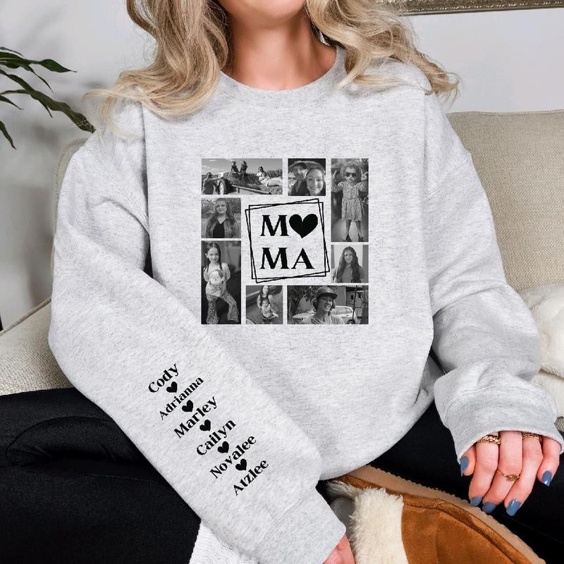 Mama Photo Collage Custom Sweatshirt
