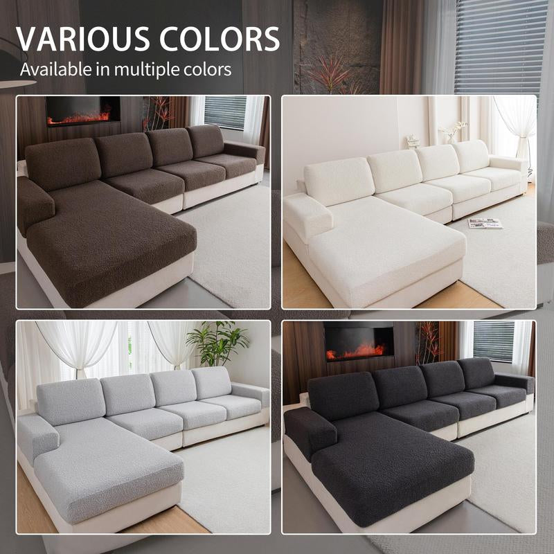 Upgraded All-Season Elastic Sofa Cushion Cover, a Simple and Modern Non-Slip Sofa Slipcover, Suitable for L-Shaped Sofas and 1, 2, 3, 4-Seater Sofas as a Living Room Sofa Protector