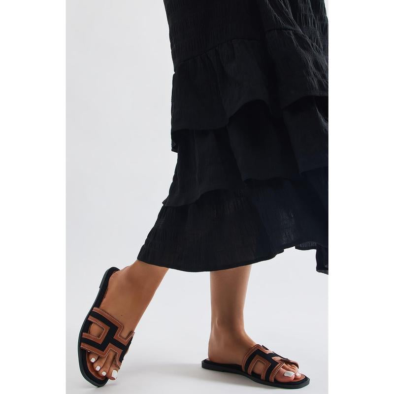 Endless Fun Flat Sandals - Black