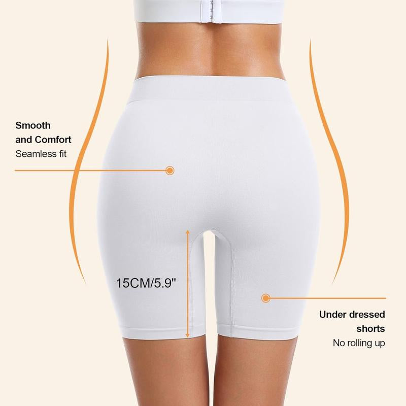 3 Pack Slip Shorts for Women under Dress Comfortable Smooth Boyshorts Panties Biker Shorts