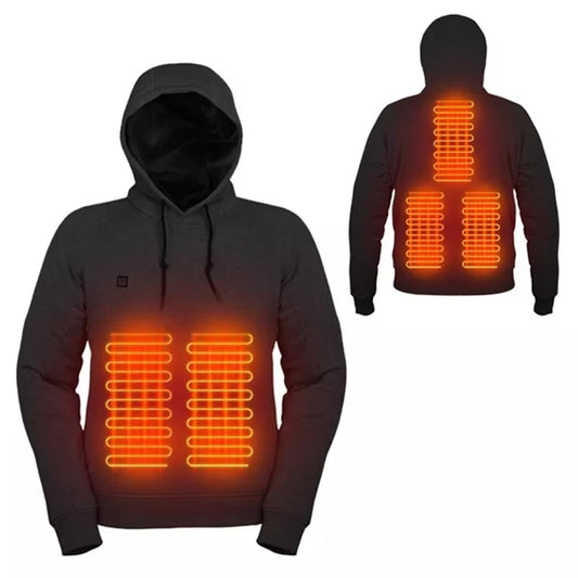 USB Heated Vintage Gothic Hoodie for Women and Men - Long Sleeve Streetwear Loose Coat and Harajuku Sweatshirt