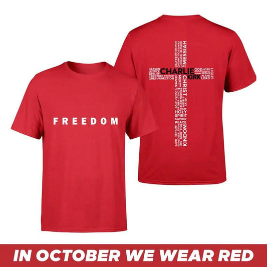 Freedom Charlie in October We Wear Red, Charlie Kirk'S Birthday - 14Th Oct Kirk Shirt, for Men for Women Shirt