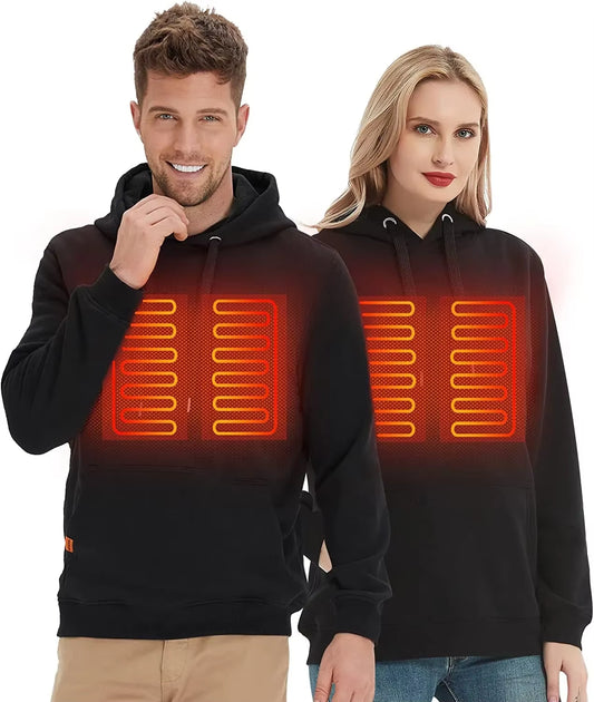 USB Heated Vintage Gothic Hoodie for Women and Men - Long Sleeve Streetwear Loose Coat and Harajuku Sweatshirt