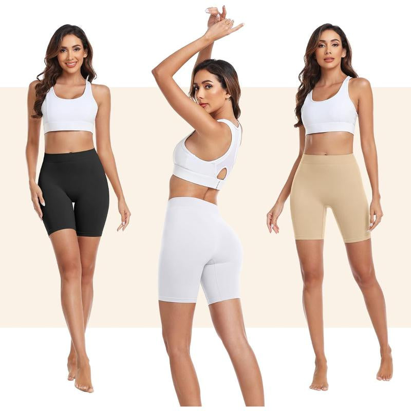 3 Pack Slip Shorts for Women under Dress Comfortable Smooth Boyshorts Panties Biker Shorts