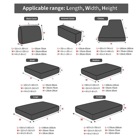 Upgraded All-Season Elastic Sofa Cushion Cover, a Simple and Modern Non-Slip Sofa Slipcover, Suitable for L-Shaped Sofas and 1, 2, 3, 4-Seater Sofas as a Living Room Sofa Protector